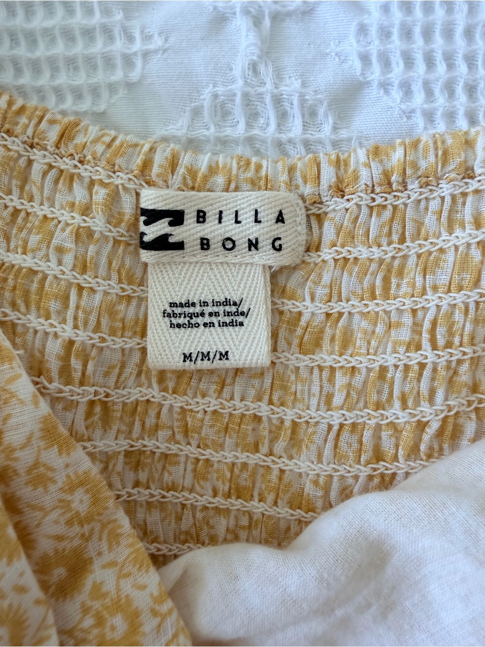 Billabong Floral Tiered Maxi Dress in Mustard Yellow - Picture 3 of 4